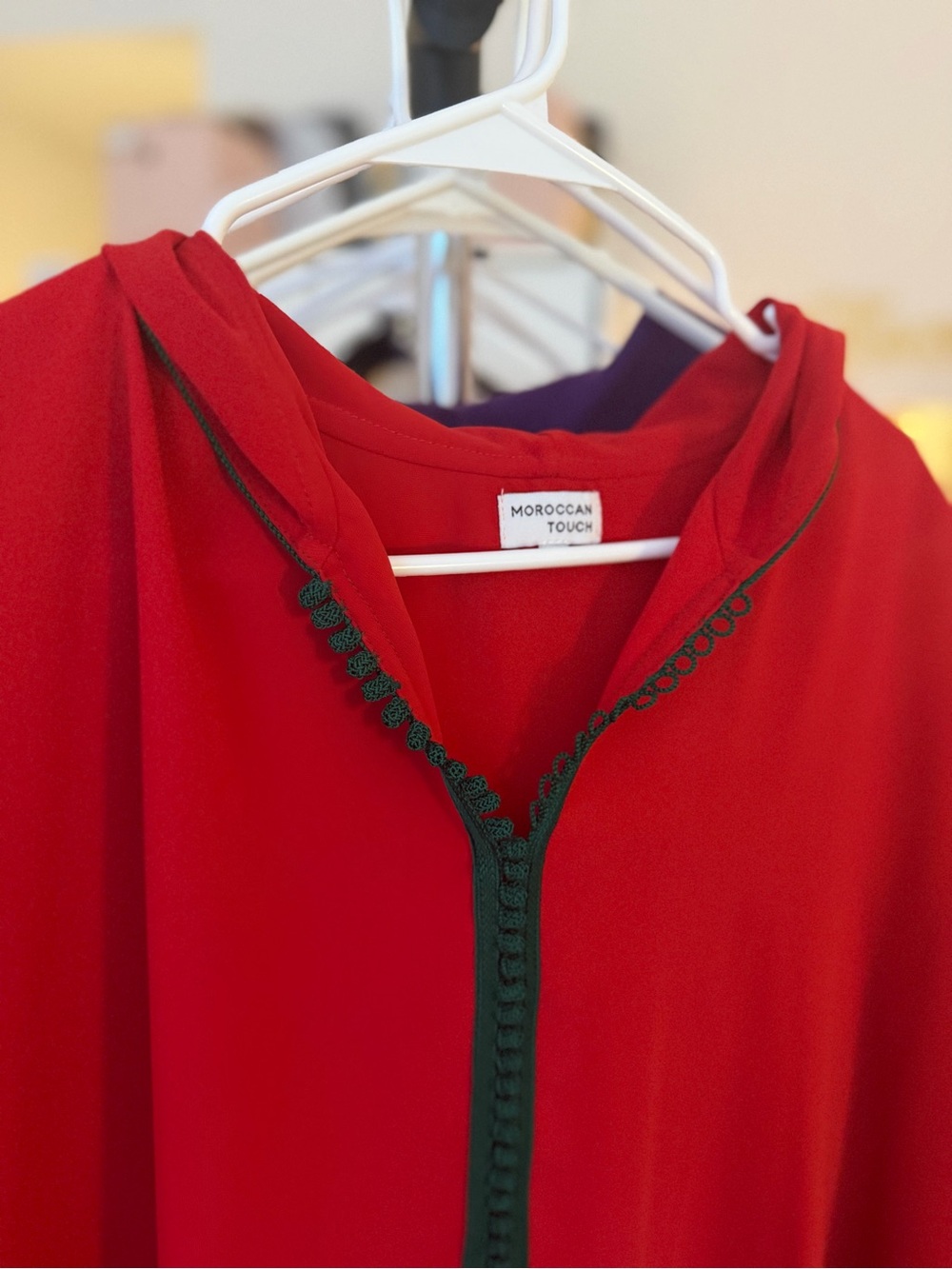 Moroccan flag colored Kaftan - Picture 3 of 4